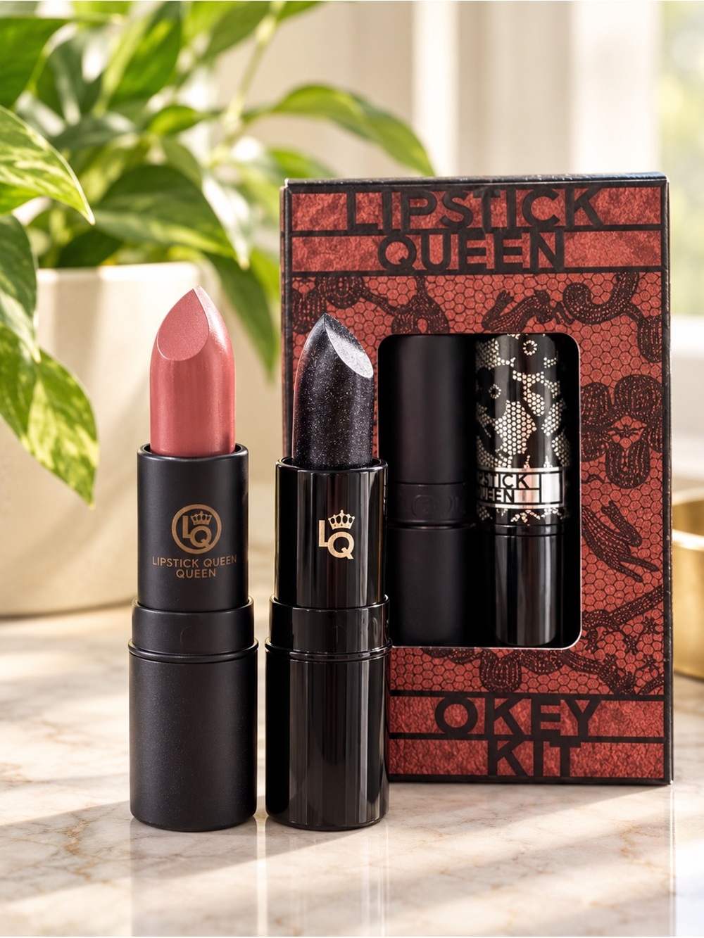 Lipstick Queen Smokey Pop Kit - Pink and Black Lipsticks